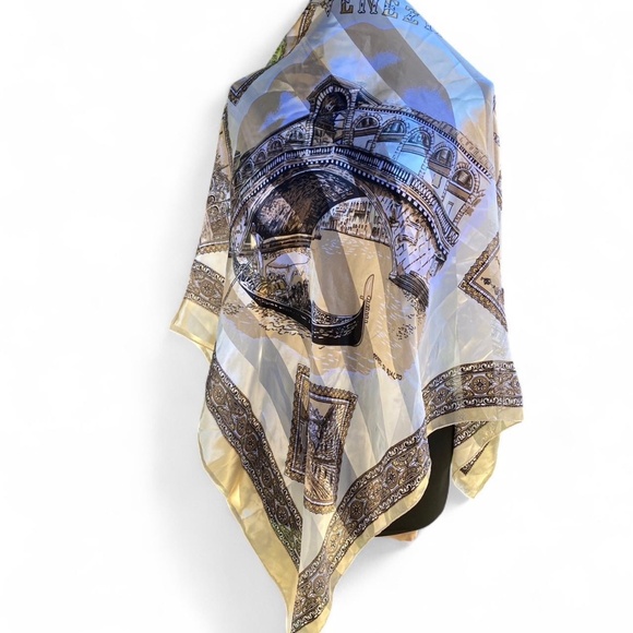 Cream Satin Venice Scarf - Picture 4 of 8